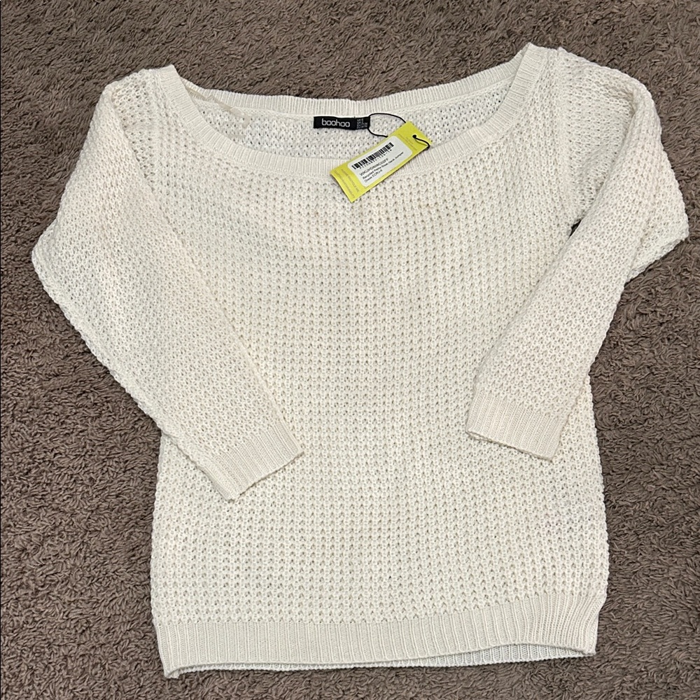 Boohoo Women's Off-White Knit Sweater